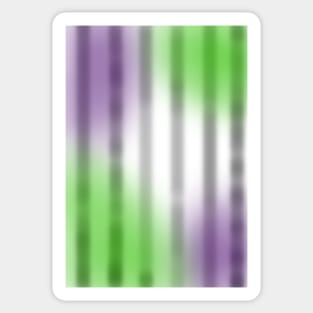 Beetle purple green black and white juice stripes diagonal illusion Sticker